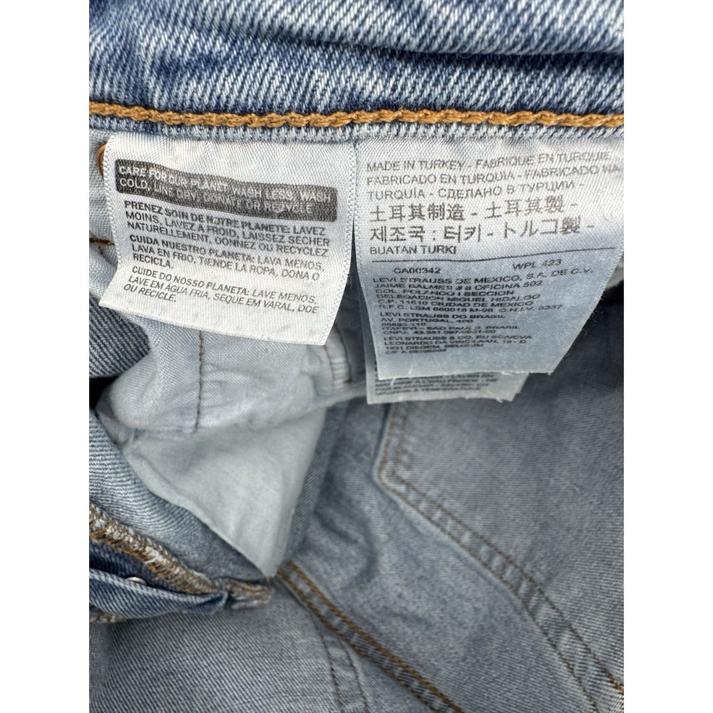 Levi's Ribcage Women's High Rise Cut Off Blue Denim Shorts Button Fly Size 30W - Picture 8 of 13